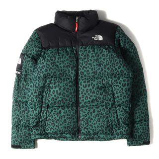 シュプリーム(Supreme)のSupreme シュプリーム THE NORTH FACE ノースフェイス レオパード ヌプシ ダウンジャケット Nuptse Down Jacket / ND19100 11AW グリーン S アウター コラボ 【メンズ】【中古】(ダウンジャケット)