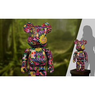 BE@RBRICK psychedelic paisley 1000% hide