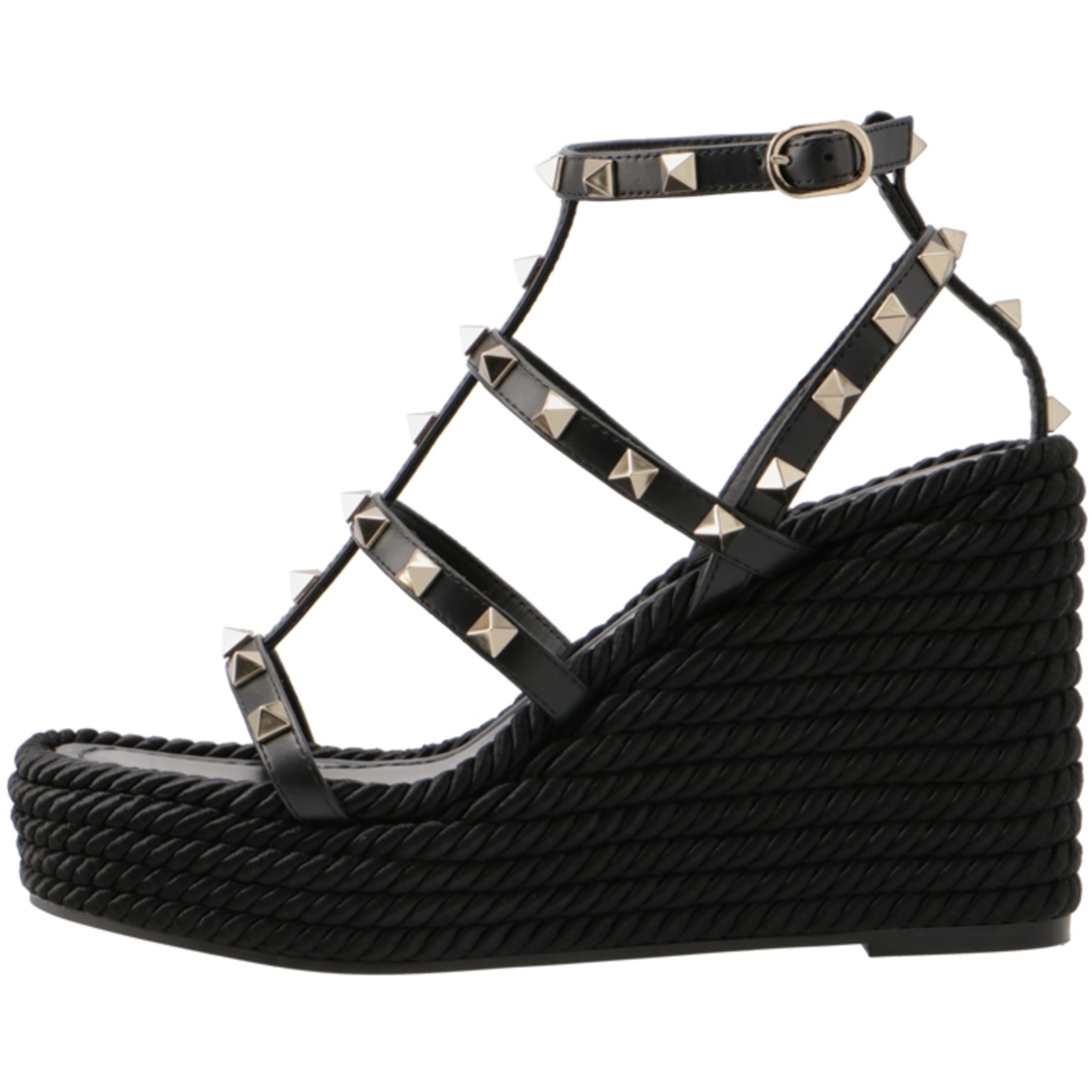 ヴァレンティノ・ガラヴァーニ VALENTINO GARAVANI ウェッジサンダル ロックスタッズ ROCKSTUD 2W2S0F95 BAE 0NO