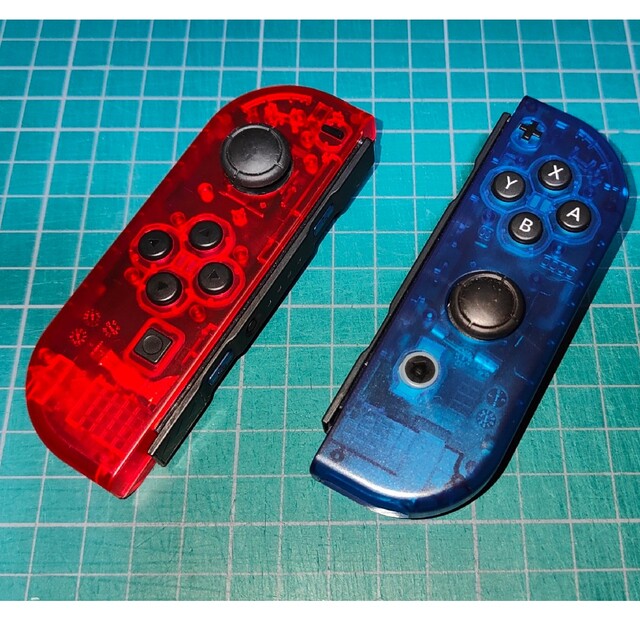 ジョイコン Joy-Con カスタム クリアブルー クリアレッド スイッチ