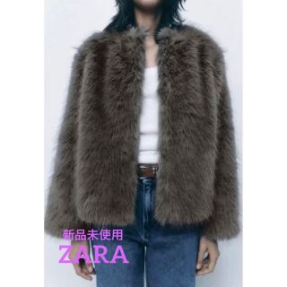 【最終お値下げ】ZARA 正規品 新品未使用 クロップドフェイクファージャケット