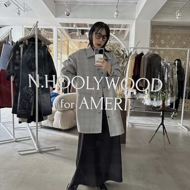 本物品質の N.HOOLYWOOD for AMERI CHECK SHIRT JACKET egypticf