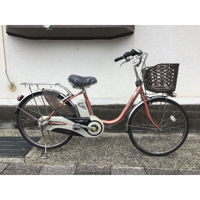 地域限定送料無料 ビビ DX 3,1AH 24インチ 赤ピンク 神戸 電動自転車