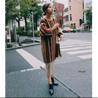 アメリヴィンテージ(Ameri VINTAGE)のアメリ MULTI COLOR STRIPE KNIT DRESS(ロングワンピース/マキシワンピース)