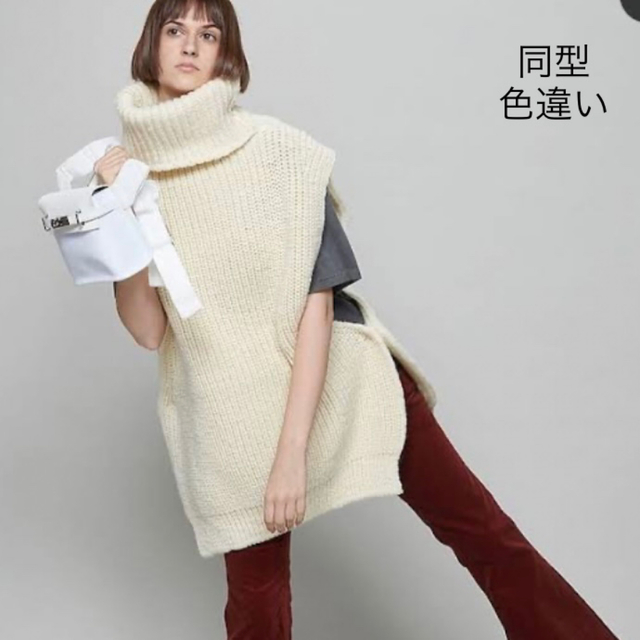 MAISON EUREKA タートルネック ニットベスト メゾンエウレカブラック