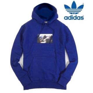 オリジナルス(Originals（adidas）)の【adidas/アディダス】裏フリース スウェットパーカー XOサイズ・ブルー(パーカー)