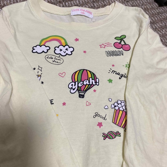 女の子長袖シャツ２枚組 キッズ/ベビー/マタニティのキッズ服女の子用(90cm~)(Tシャツ/カットソー)の商品写真