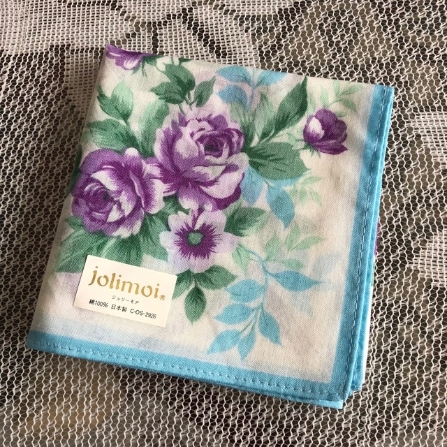 【新品未使用品】jolimoi  ジョリーモア　花柄ハンカチ レディースのファッション小物(ハンカチ)の商品写真