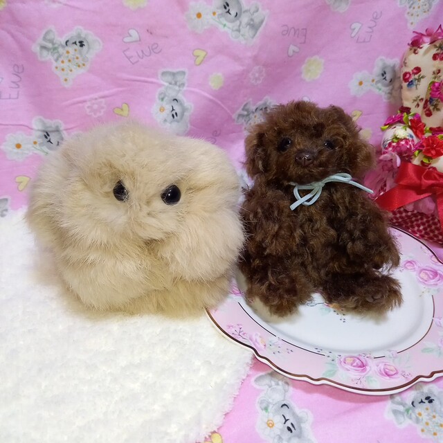 作家 ハンドメイド ぬいぐるみ 高級 モヘア トイプードル 人気 大人気