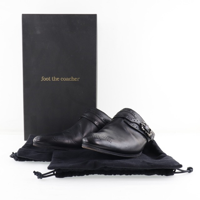 foot the coacher(フットザコーチャー)の【foot the coacher】フットザコーチャー ベルトサンダル レザー 黒 メンズ サンダル メンズの靴/シューズ(サンダル)の商品写真