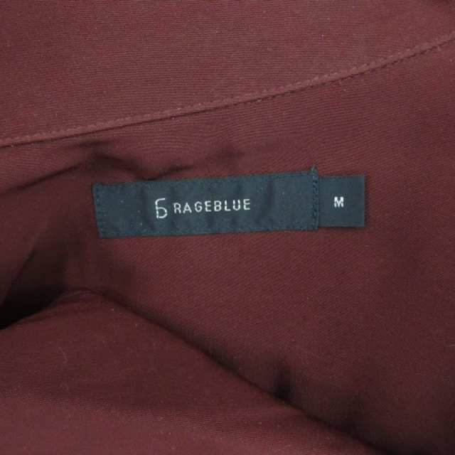 RAGEBLUE(レイジブルー)のレイジブルー RAGEBLUE カジュアルシャツ 長袖 M ボルドー ■MO メンズのトップス(シャツ)の商品写真