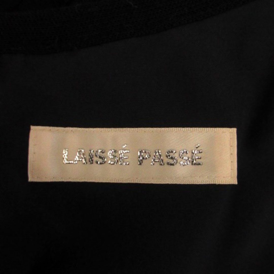 LAISSE PASSE(レッセパッセ)のレッセパッセ ワンピース ラウンドネック ノースリーブ 36 紺 ネイビー レディースのワンピース(ミニワンピース)の商品写真