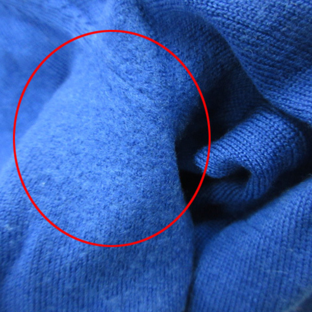 M-premier(エムプルミエ)のエムプルミエ ブラック ニット カットソー 長袖 ウール 38 ブルー 青 レディースのトップス(ニット/セーター)の商品写真