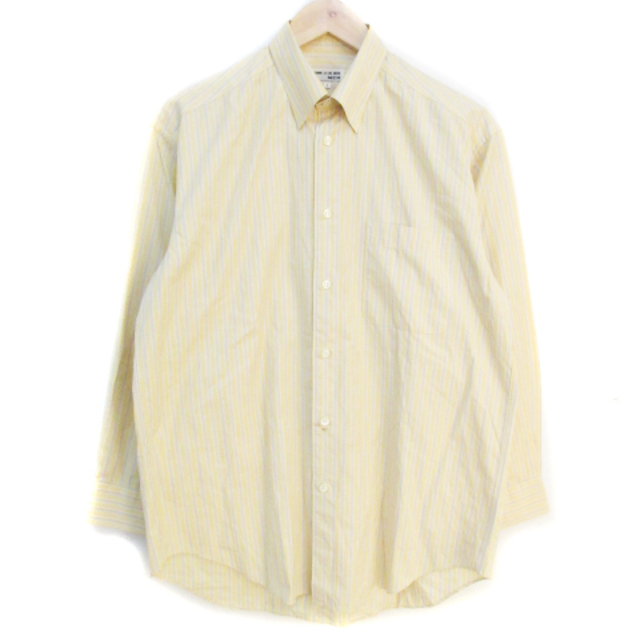コムサデモードメン シャツ 長袖 ストライプ柄 1 黄色 グレー /FF10 メンズのトップス(シャツ)の商品写真