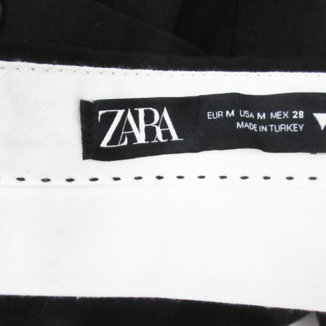 ZARA(ザラ)のザラ ZARA ワイドテーパードパンツ ロング丈 M 黒 ブラック /FF28 レディースのパンツ(その他)の商品写真
