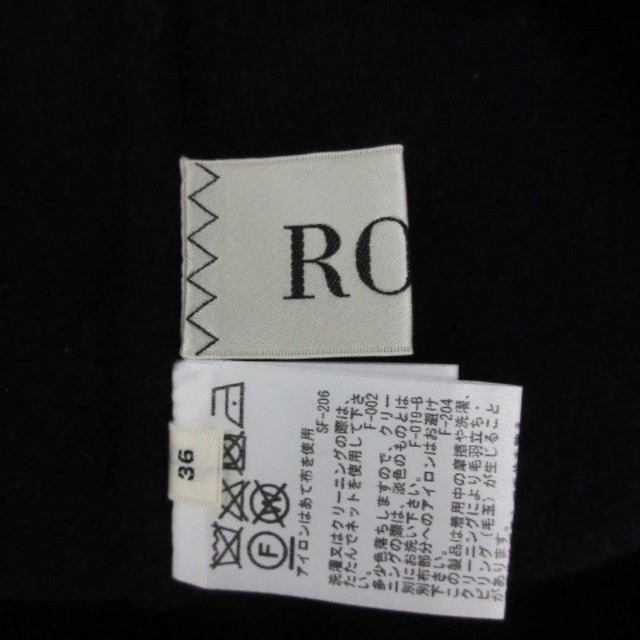 ROPE’(ロペ)のロペ ラップスカート フレアスカート ミモレ丈 チェック柄 ウール 36 紺 レディースのスカート(ひざ丈スカート)の商品写真