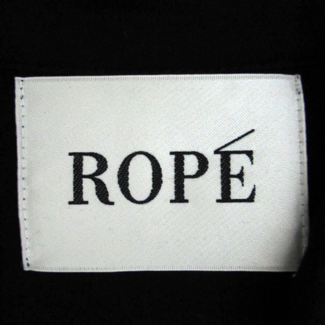 ROPE’(ロペ)のロペ ROPE ワンピース ひざ丈 七分袖 カシュクール ウール混 36 黒 レディースのワンピース(ひざ丈ワンピース)の商品写真