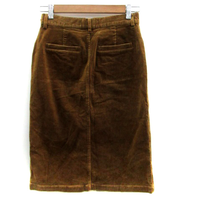Ray BEAMS(レイビームス)のレイビームス タイトスカート コーデユロイスカート ミモレ丈 1 茶色 ブラウン レディースのスカート(ひざ丈スカート)の商品写真