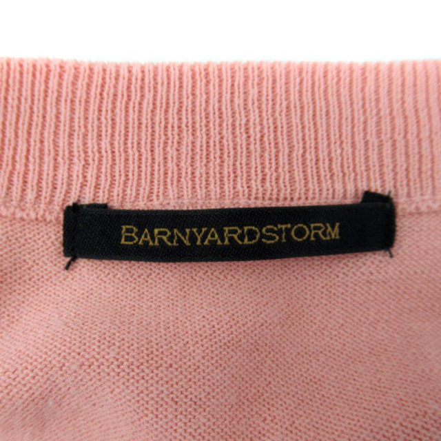 BARNYARDSTORM(バンヤードストーム)のバンヤードストーム ニット カットソー Vネック アシンメトリー 0 ピンク レディースのトップス(ニット/セーター)の商品写真