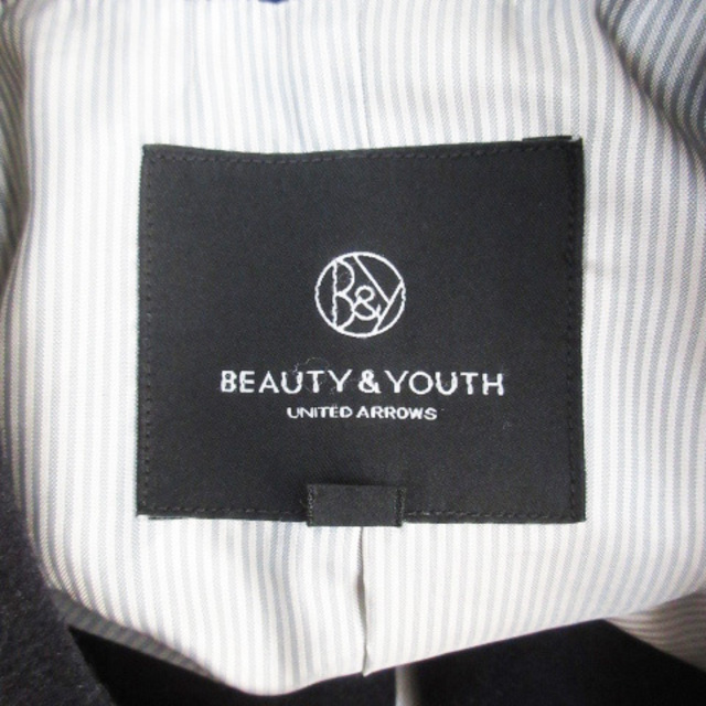 BEAUTY&YOUTH UNITED ARROWS(ビューティアンドユースユナイテッドアローズ)のB&Y ユナイテッドアローズ Pコート ピーコート ショート丈 ウール S 紺 メンズのジャケット/アウター(ピーコート)の商品写真
