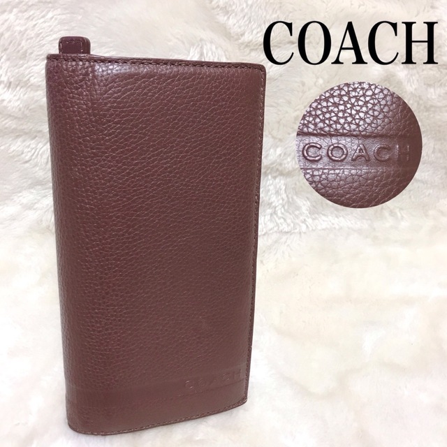 【美品】希少 COACH コーチ オールレザー 長財布 ウォレット ブラウン