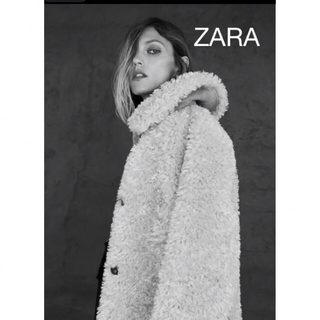 ZARA - 【新品未使用品】ZARA フェイクファーコート ベージュ Mの通販 