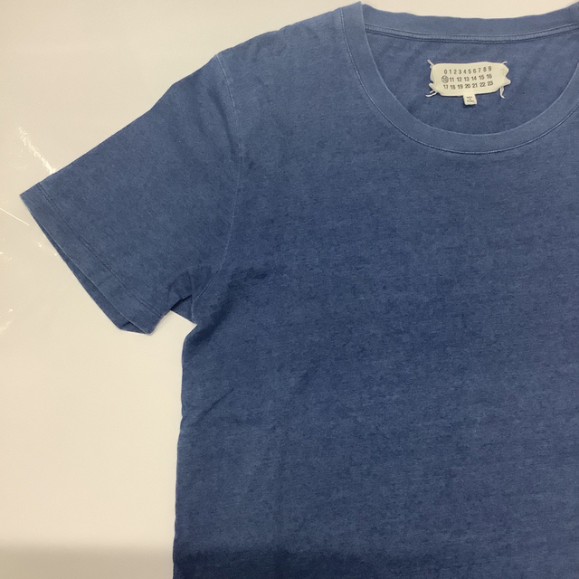 Maison Martin Margiela(マルタンマルジェラ)のマルタンマルジェラ　Tシャツ　ブルー　#L  r432 メンズのトップス(Tシャツ/カットソー(半袖/袖なし))の商品写真