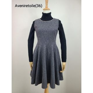 アベニールエトワール(Aveniretoile)の美品(36) AVENIRETOILE プリーツワンピース(ひざ丈ワンピース)