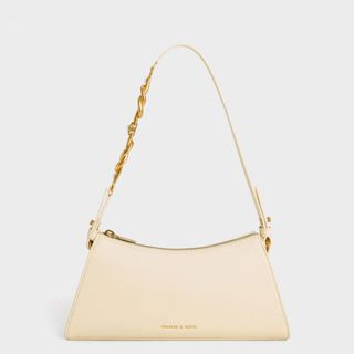 チャールズアンドキース(Charles and Keith)の【sa様専用】メタリックアクセントストラップ トラペーズバッグ (ハンドバッグ)