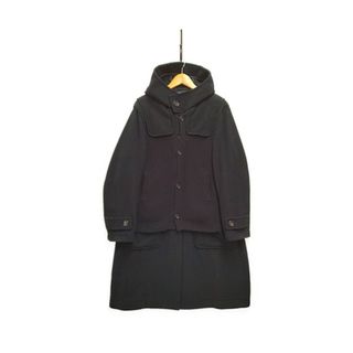 アンダーカバー(UNDERCOVER)のUNDERCOVER アンダーカバー 21AW 品番 UC2A4313 ニットレイヤード ダッフルコート ブラック  2 正規品 / 29586(ダッフルコート)