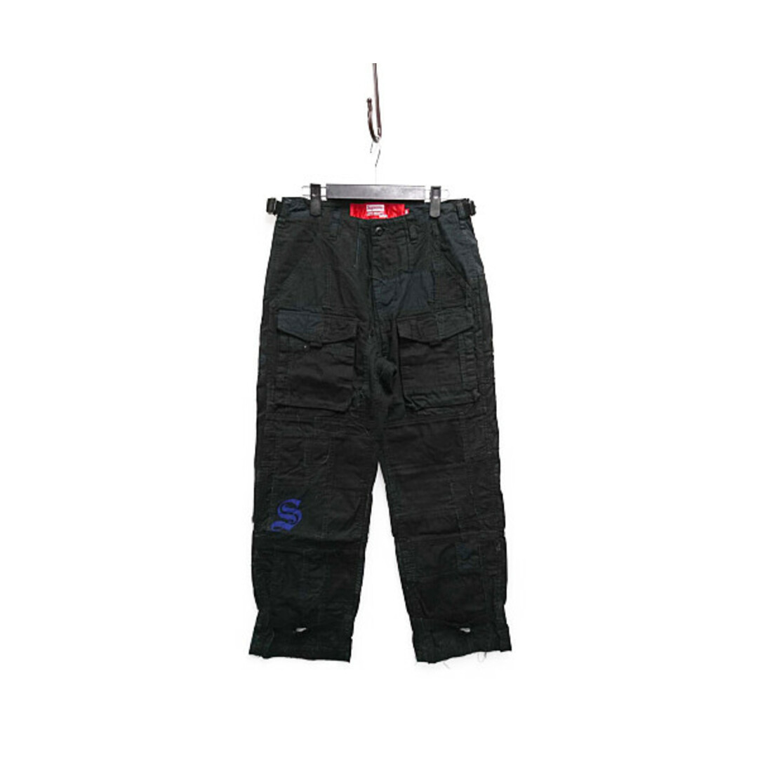 SUPREME シュプリーム ×JUNYA WATANABE COMME des GARCONS MAN 21AW Patchwork Cargo Pant カーゴパンツ 黒 サイズ30 正規品/28642