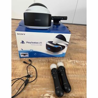 プレイステーションヴィーアール(PlayStation VR)のPSVR CUHJ-16001 欠品無し、モーションコントローラー2つ(家庭用ゲーム機本体)