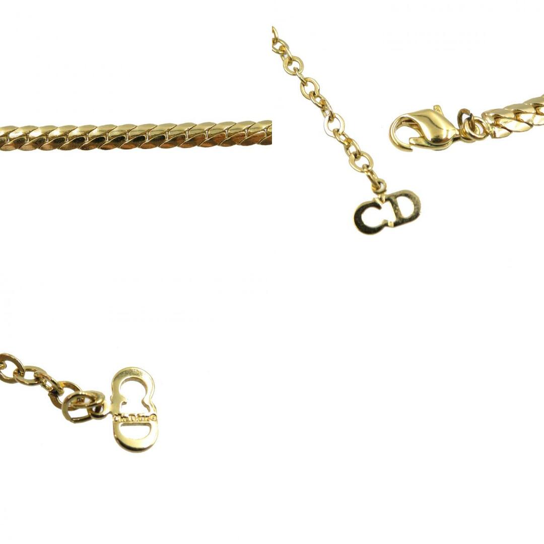 Christian Dior クリスチャンディオール   ネックレス  メタル ラインストーン  ゴールド   チェーン チョーカー 【本物保証】