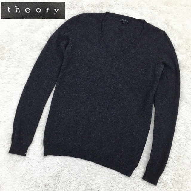 theory カシミヤ% ニットセーター Sサイズ Vネック ニット/セーター