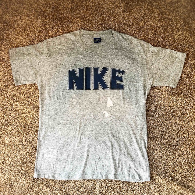 XL!80's 紺タグ NIKE ナイキ かまぼこ tシャツ グレー 最新な www