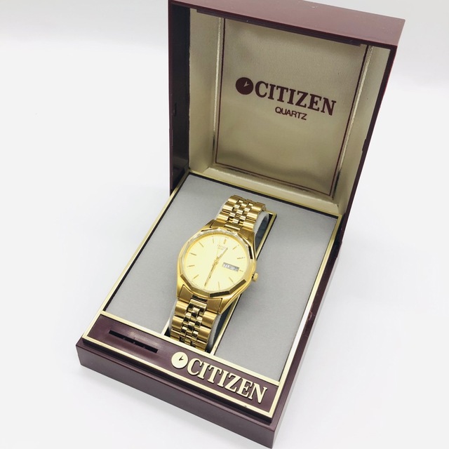 CITIZEN(シチズン)の【ビンテージ】Citizen クォーツ腕時計 ステンレスゴールド デッドストック メンズの時計(腕時計(アナログ))の商品写真