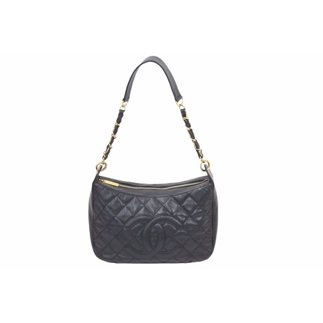 代引き人気 CHANEL 46132 中古 美品 鞄 カバン ロゴ 7番台 ブラック