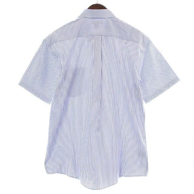 Eddie Bauer(エディーバウアー)のエディーバウアー WRINKLE FREE カジュアルシャツ 半袖  M 青 白 メンズのトップス(シャツ)の商品写真