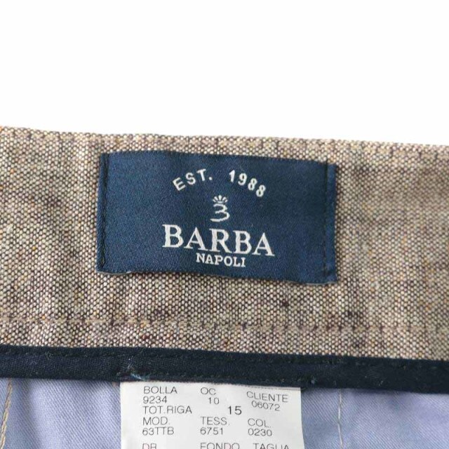 BARBA(バルバ)のBARBA テーパードパンツ ロング シルク リネン混 サイドポケット 48 L メンズのパンツ(スラックス)の商品写真