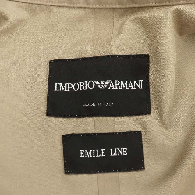 Emporio Armani(エンポリオアルマーニ)のEMPORIO ARMANI ステンカラーコート 48 M ベージュ メンズのジャケット/アウター(ステンカラーコート)の商品写真