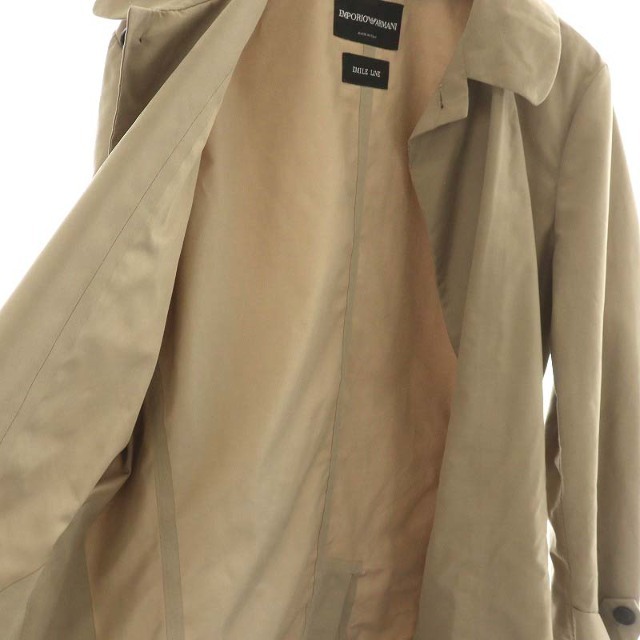 Emporio Armani(エンポリオアルマーニ)のEMPORIO ARMANI ステンカラーコート 48 M ベージュ メンズのジャケット/アウター(ステンカラーコート)の商品写真