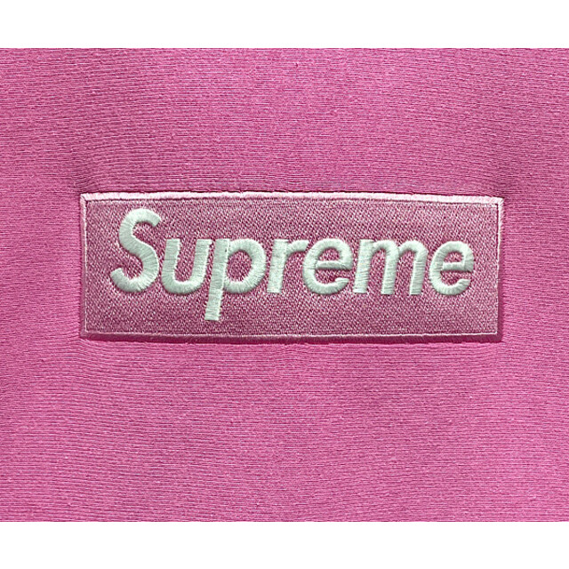 supreme box logo crew neck ピンク　サイズ　M