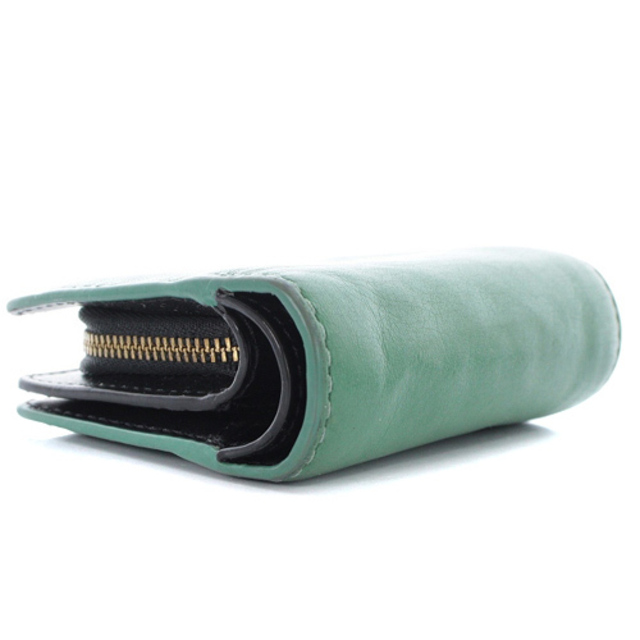 マークジェイコブス フラッシュ ロゴ 二つ折り財布 レザー 緑