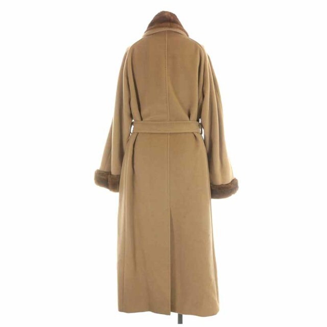 Max Mara(マックスマーラ)のMAX MARA ロングコート ショールカラー ウール カシミヤ混 ミンクファー レディースのジャケット/アウター(その他)の商品写真