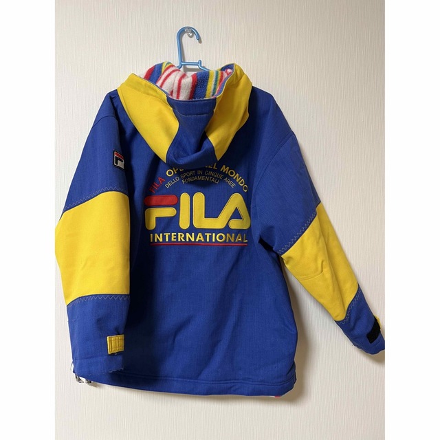 FILA(フィラ)の FILA 90s 希少 スノボ スキー ハーフジップ 刺繍 M 黄色 青 スポーツ/アウトドアのスキー(ウエア)の商品写真