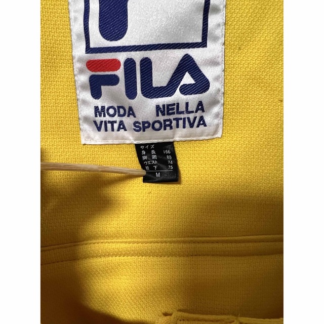 FILA(フィラ)の FILA 90s 希少 スノボ スキー ハーフジップ 刺繍 M 黄色 青 スポーツ/アウトドアのスキー(ウエア)の商品写真