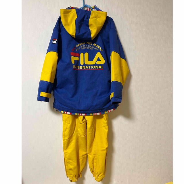 FILA(フィラ)の FILA 90s 希少 スノボ スキー ハーフジップ 刺繍 M 黄色 青 スポーツ/アウトドアのスキー(ウエア)の商品写真