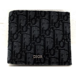 ディオール(Dior)の【送料無料】Dior(ディオール) オブリーク ジャガード コンパクトウォレット 二つ折り財布 【中古】【007】(折り財布)