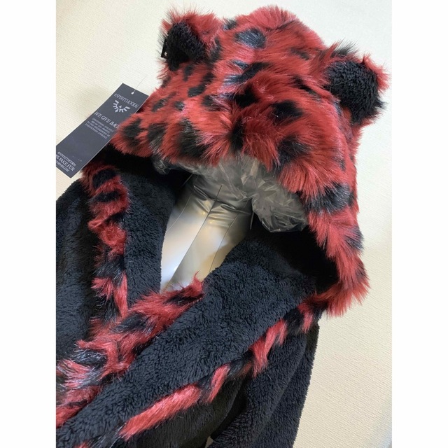 【新品】SPIRIT HOODS 猫耳フードつきフェイクファーコート ガウン 茶