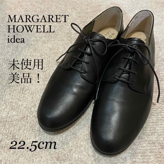 マーガレットハウエル(MARGARET HOWELL)のマーガレット ハウエルアイデア   レースアップシューズ　レザー　黒　22.5(ローファー/革靴)